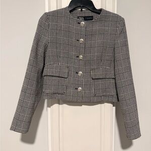 Zara Houndstooth Blazer